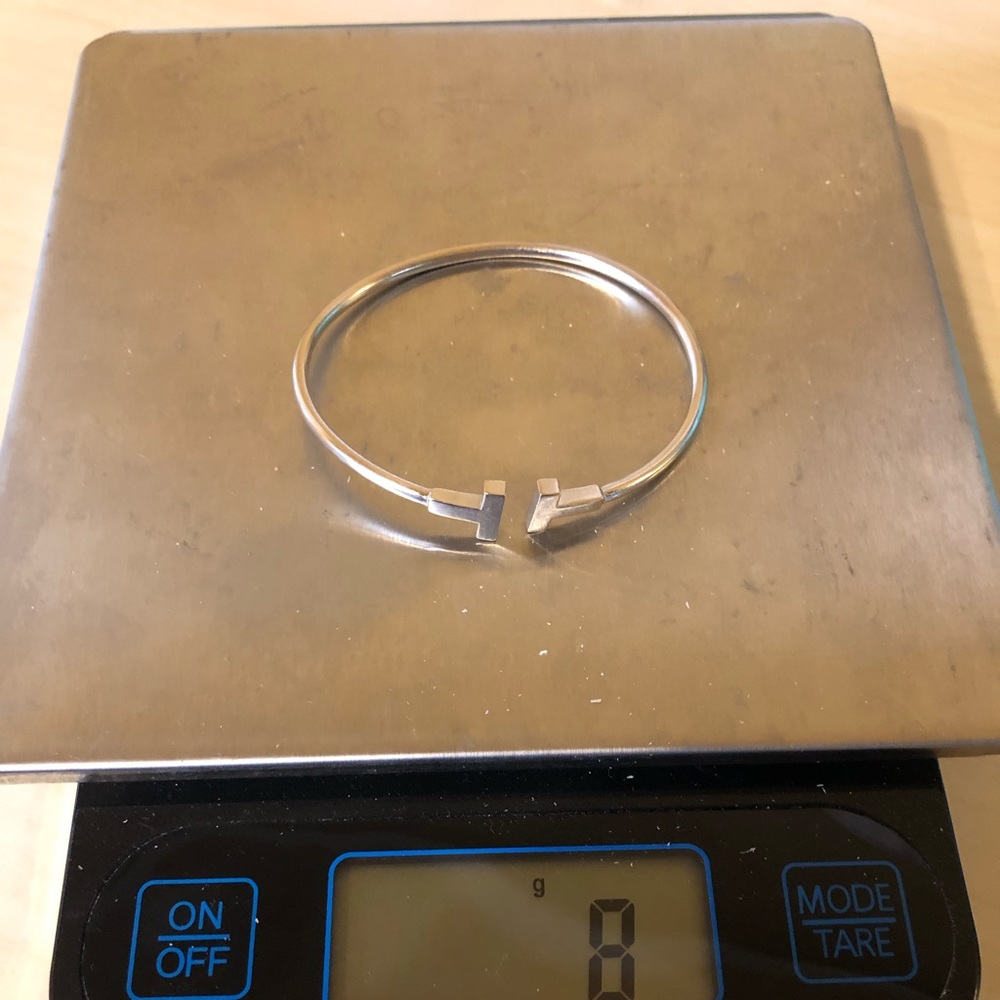 Tiffany & Co.T 18k White Gold Wire Bracelet - Picture 6 of 8